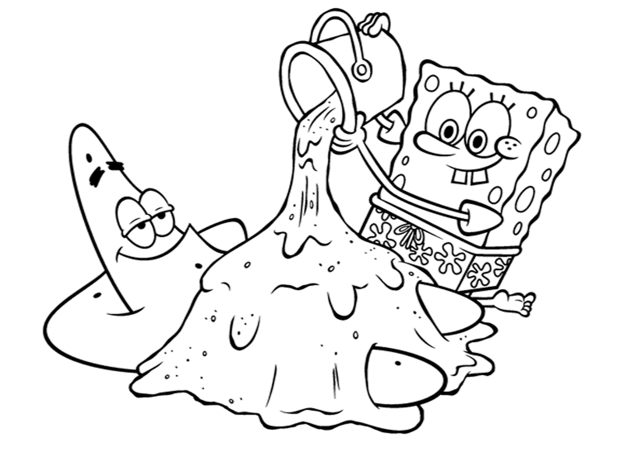 Plansa de colorat cu Spongebob 102 5